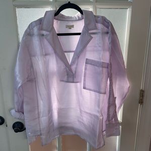 Anthropologie Pilcro Lilac Shine Blouse